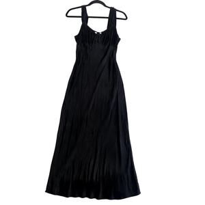 Madewell Square-Neck Midi Dress Women's Size 4 Black Milkmaid Witchcore Gothic
